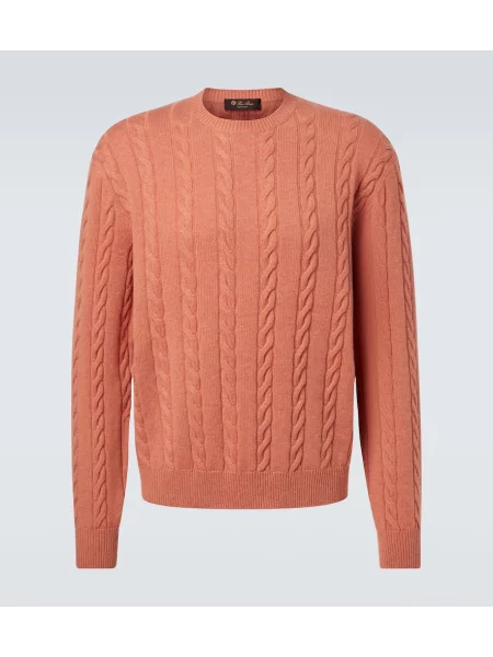Pulover Loro Piana din cașmir portocaliu
