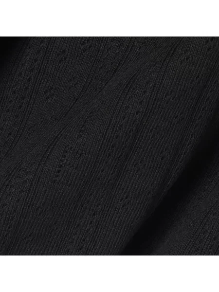 Lacoste Ażurowa Koszulka Polo Slim Fit Z Dzianiny Pointelle czarna