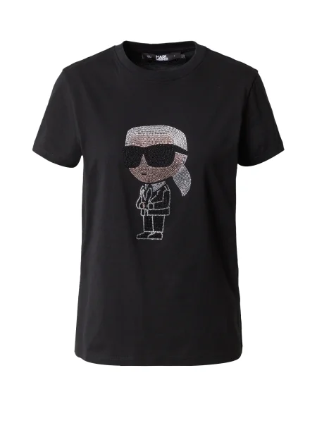 Karl Lagerfeld Tričko zlatá strieborná čierna