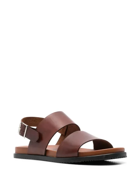Iš natūralios odos sandalai Scarosso slingback ruda