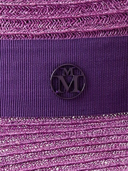 Šiaudas skrybėlė Maison Michel violetinė