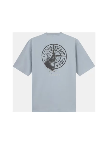 Koszulka Stone Island z kamieniami z dżerseju niebieska