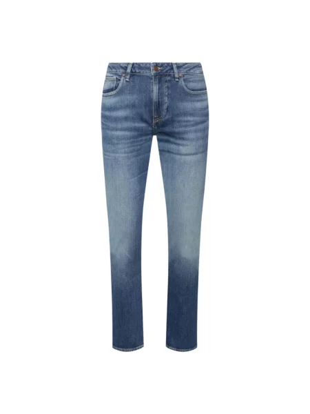 Proste jeansy Guess ze stretchu niebieskie