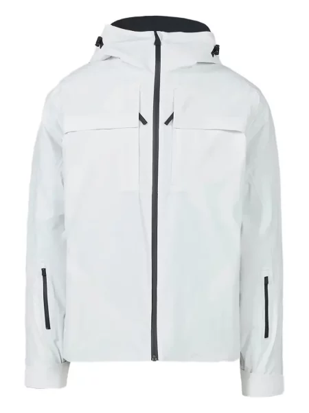 Jeździć na nartach kurtka narciarska Aztech Mountain z kapturem biała