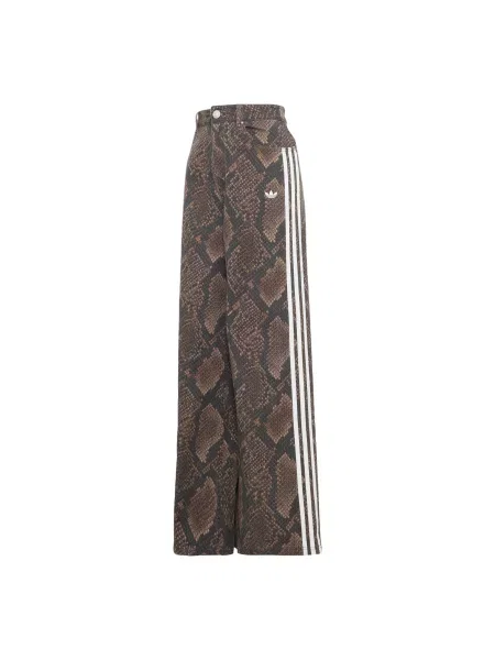 ADIDAS ORIGINALS Jeans SNAKE PRINT DENIM LOOSE maro / maro deschis / maro închis alb