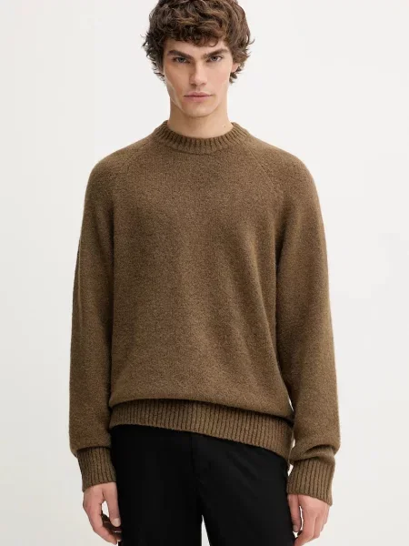 Les Deux pulover din amestec de lână Gilbert călduros maro