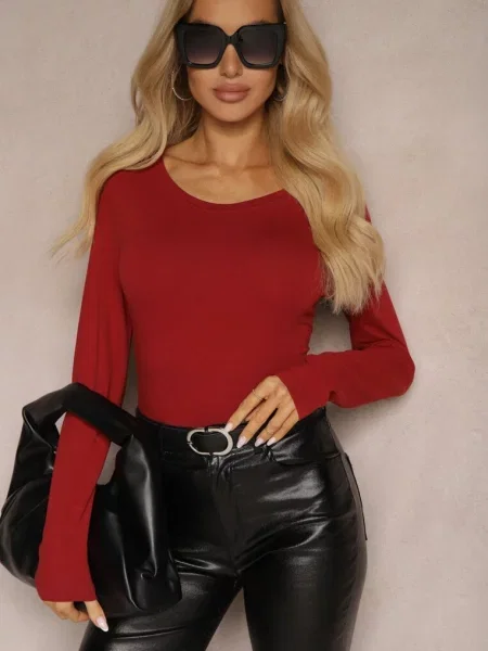 Bluzka Typu Longsleeve Mialoraea bordowa
