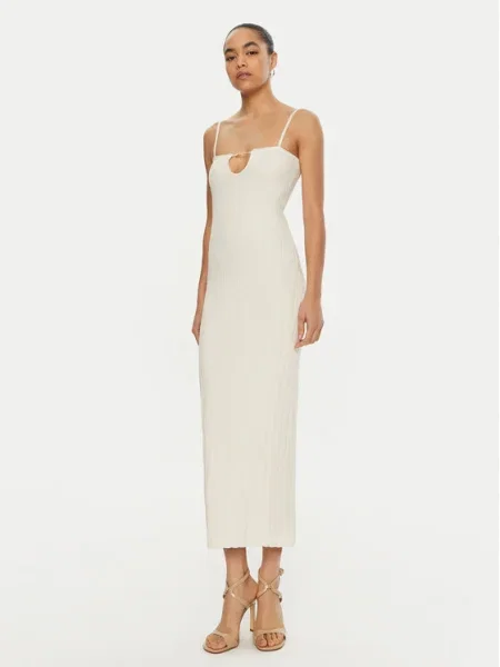 JACQUEMUS Rochie tricotată alb