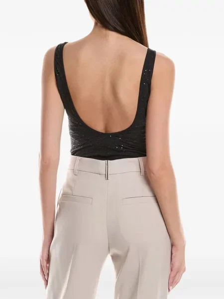 Top Brunello Cucinelli cu paiete negru