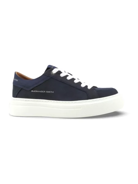 Sneakersy Alexander Smith skórzane niebieskie