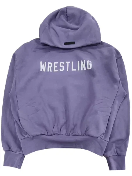 Hanorac cu glugă Fear Of God Essentials din fleece violet