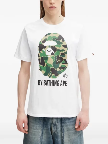 Tricou A Bathing Ape® cu imagine alb