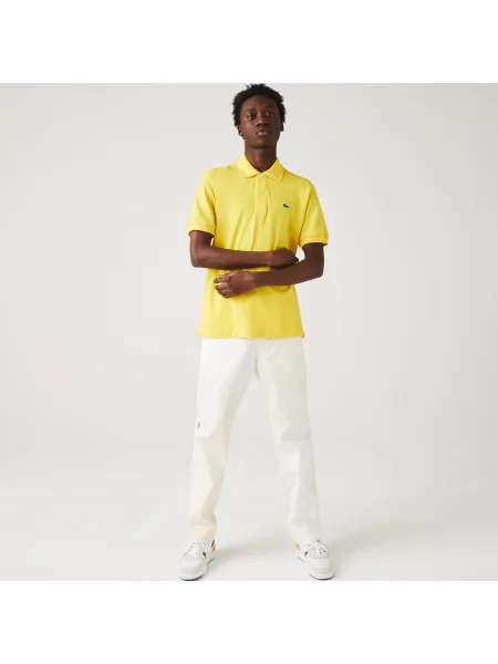 Lacoste Koszulka Polo Oryginał Petit Piqué żółta
