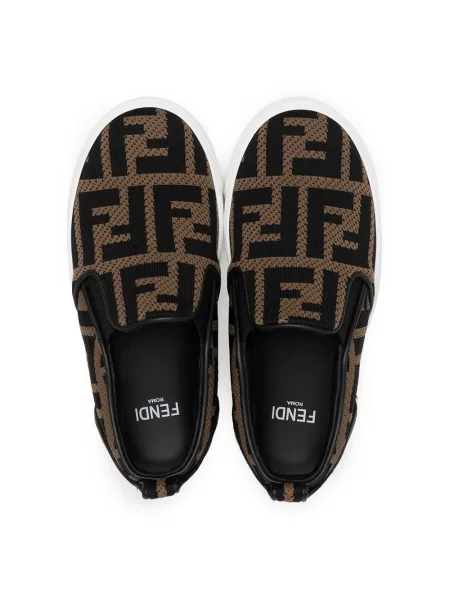 Sneakersy dziecięce Fendi brązowe