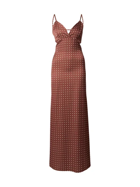 WAL G. Rochie de seară JESSIE maro ruginiu alb