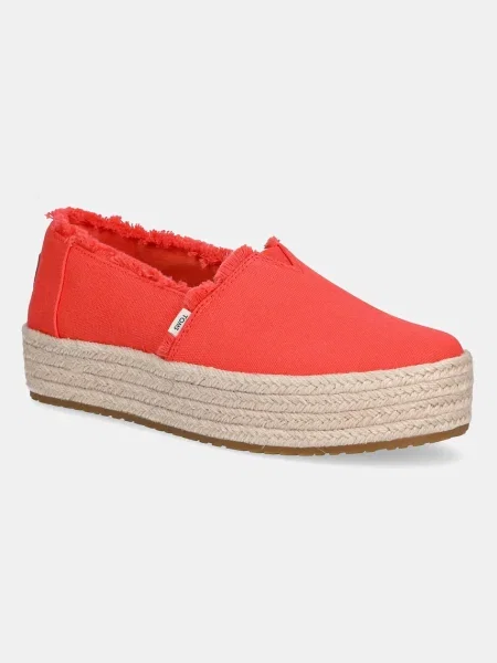 Espadrile Toms FLAME rdeča