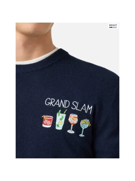 Sweter Mc2 Saint Barth wełniany niebieski