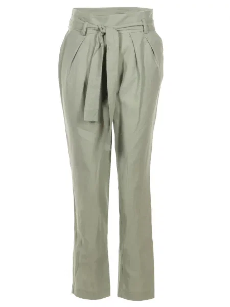 Лляні Штани повсякденні LadyLike зелений