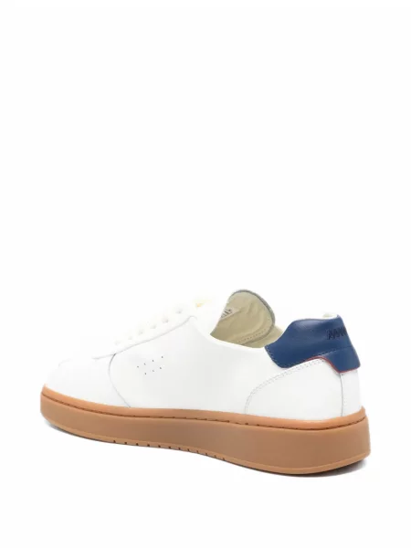 Bőr sneaker Boss nyomtatás fehér