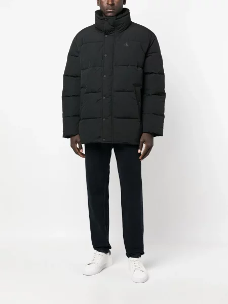 Zateplená džínová bunda Calvin Klein Jeans černá