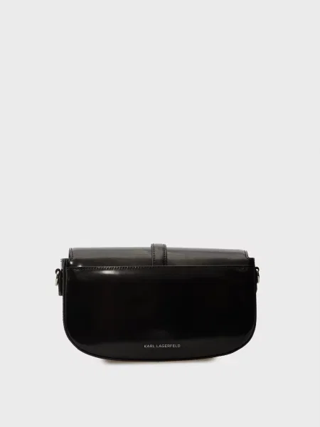 Кожаная сумка Karl Lagerfeld K/Autograph с автографом черная