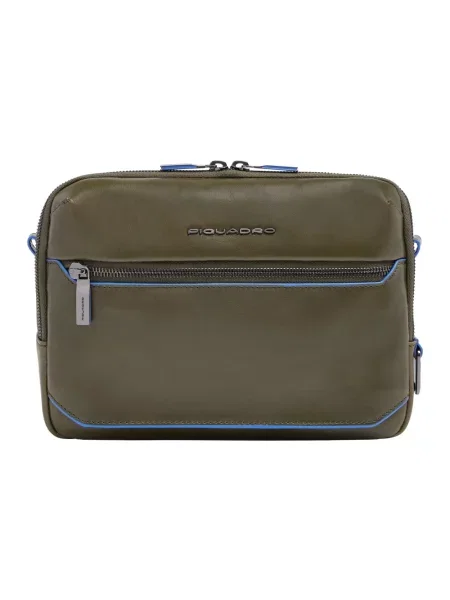 Torba crossbody Piquadro skórzana zielona