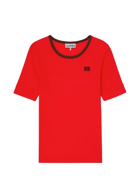 Tricou Ganni cu autograf roșu