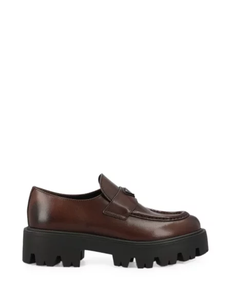 Pantofi loafer Prada din piele maro