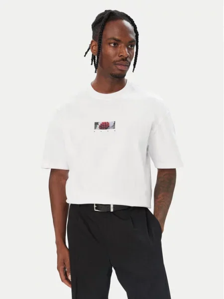 HUGO T-Shirt Dakhil biały