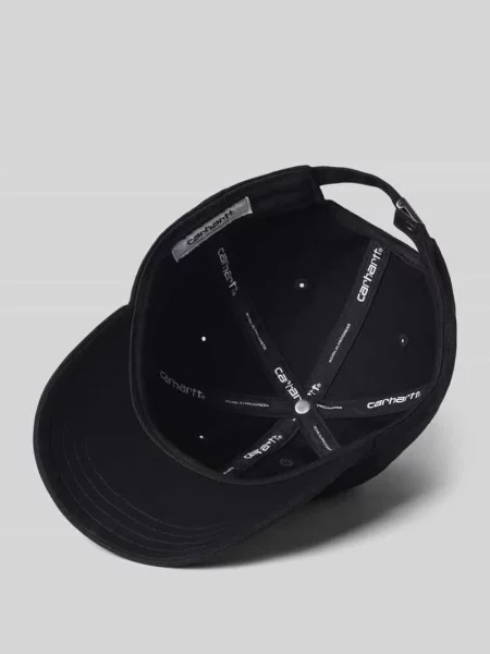 Carhartt WIP czapka z daszkiem Canvas Script Cap z aplikacją czarny