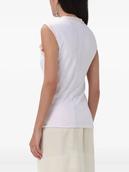Top Sportmax cu volane alb