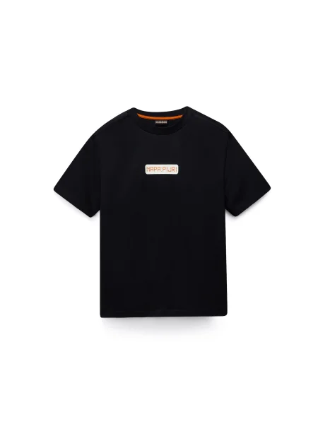 NAPAPIJRI Tricou S-Sol portocaliu caisă / negru alb