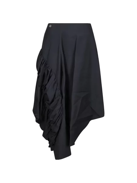 Fustă Comme Des Garçons cu volane asimetrică negru