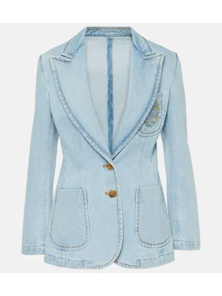 Sacou Etro cu broderie albastru