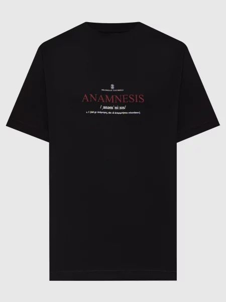 Футболка з принтом Brunello Cucinelli чорна