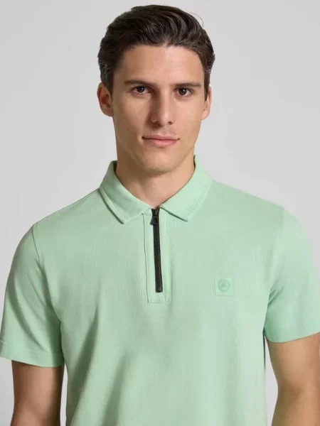 Koszulka polo o kroju regular fit z detalem z logo Lerros