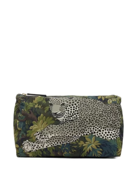 Geantă Inoui Editions cu imagine cu model leopard verde