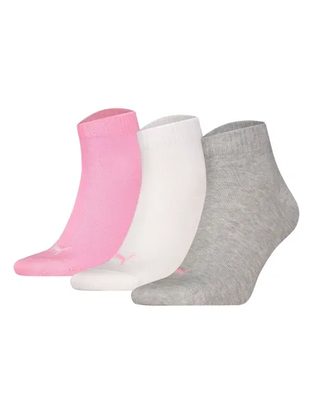 PUMA Ponožky šedá / pink bílá