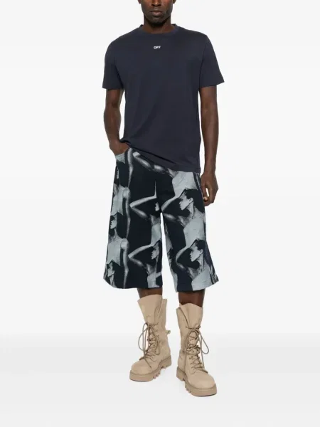 Tricou Off-white cu decolteu rotund scurt alb