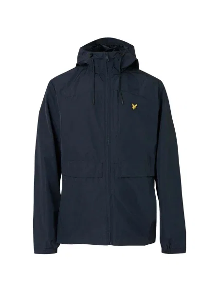 Geacă Lyle & Scott cu glugă albastru