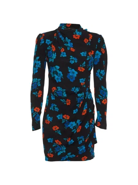 Rochie mini Maje cu model floral cu imagine negru