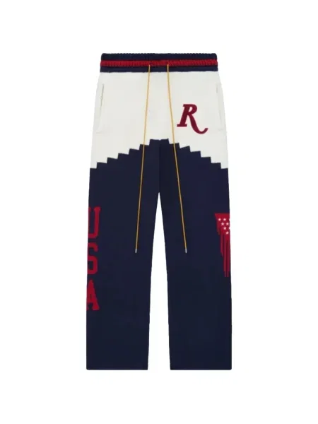 Pantaloni Rhude tricotate albastru