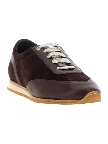 Sneakersy Agnona zamszowe brązowe