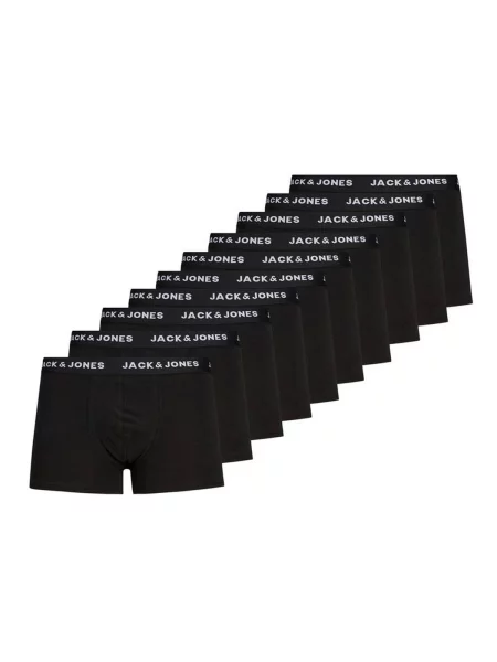 Bokserki Jack & Jones Jacsolid Trunks 10 Packs czarne