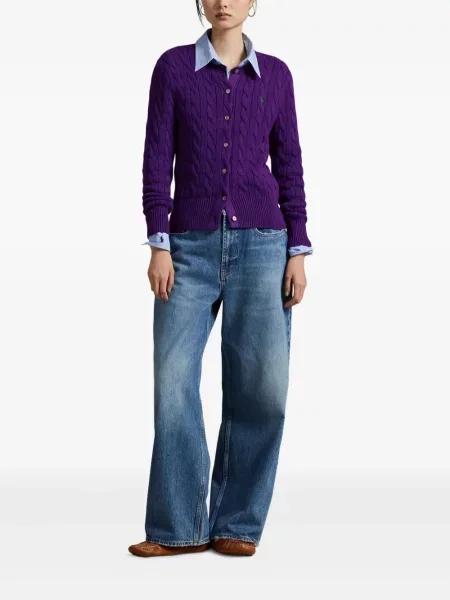 Căciulă Polo Ralph Lauren cu broderie cu dungi cowboy roșu