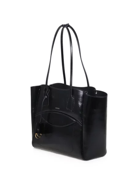 Geantă shopper Hidesins din piele negru