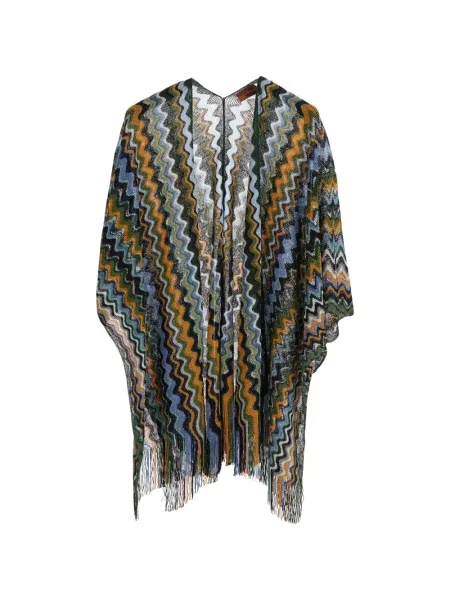 Geacă Missoni cu franjuri verde