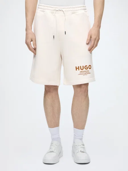 HUGO Nohavice Nomario koňaková / ako vlna biela
