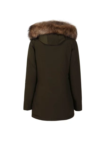 Parka Woolrich z kapturem zielona