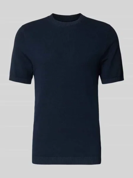 T-shirt o kroju regular fit z czystej bawełny Mcneal granatowa